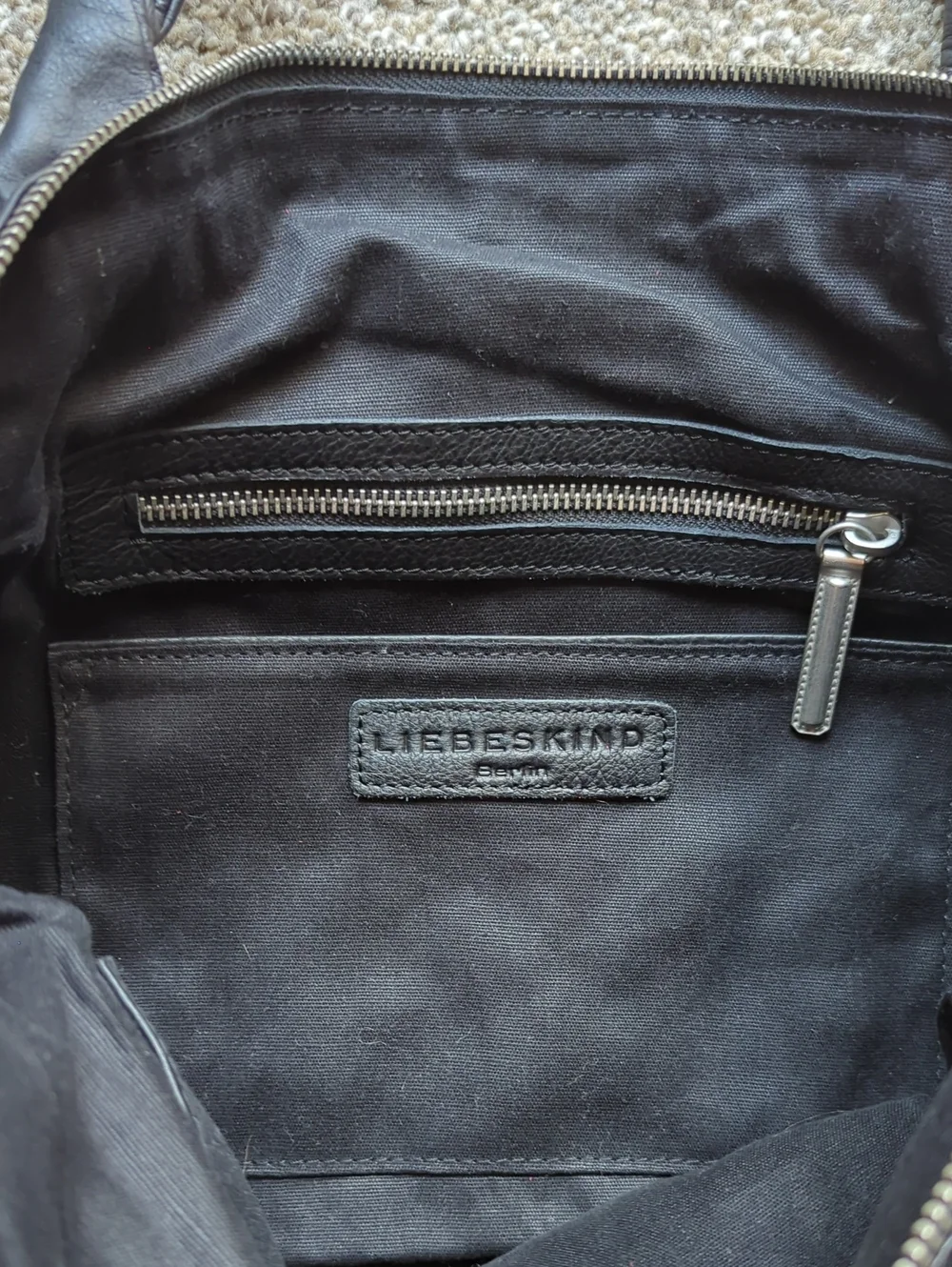 Liebeskin Berlin Black Leather Hobo Bag
